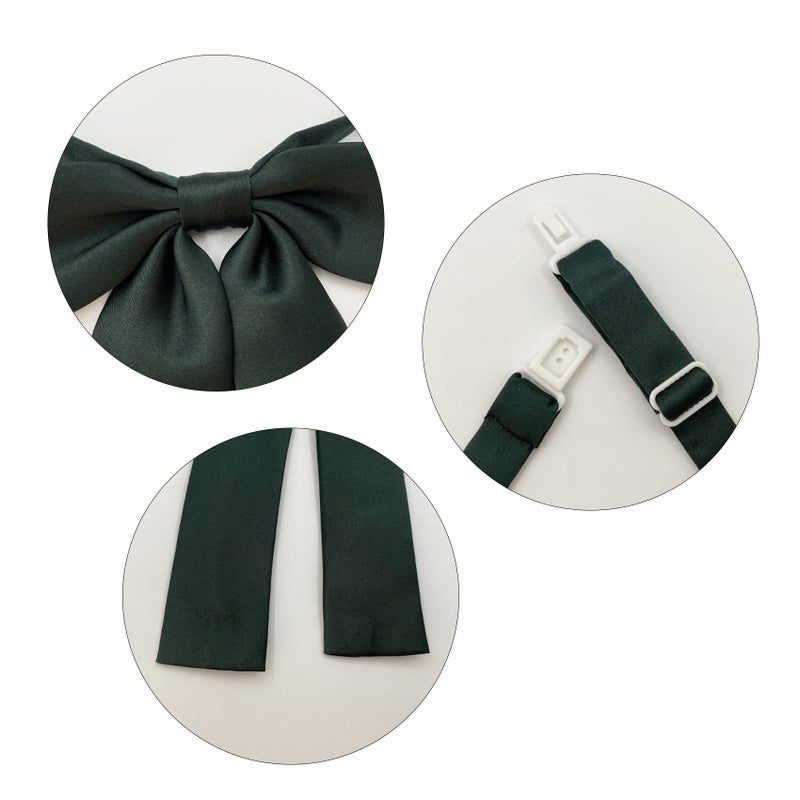 SYAYA Bow Tie For Women, Satin Elegant Bowtie for Dresses & Graduation & School Uniform & Weddings UY-WBT-8 (Red) - Image 5